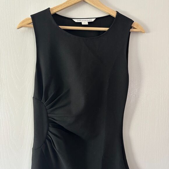 Diane Von Furstenberg Dayna Ruched Fit-and-Flare‎ Dress Black Size 0 XS - Picture 3 of 8
